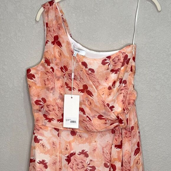 LIKELY Dress Size 8 Benji Pink Floral One Shoulder NEW $278 - Picture 5 of 9